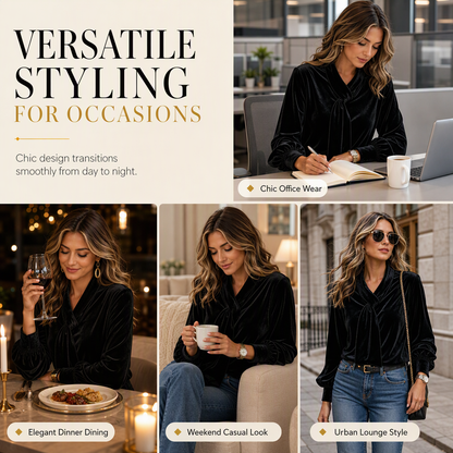 🎨Multi-Color & Multi-Size, Versatile Elegance👚 Women's Velvet Long Sleeve T-Shirt – 6 Colors & S-3XL ✨