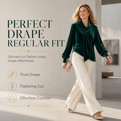 🎨Multi-Color & Multi-Size, Versatile Elegance👚 Women's Velvet Long Sleeve T-Shirt – 6 Colors & S-3XL ✨