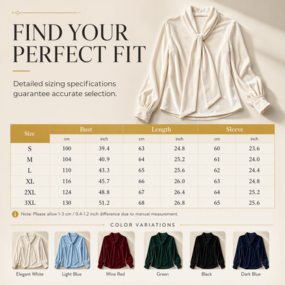 🎨Multi-Color & Multi-Size, Versatile Elegance👚 Women's Velvet Long Sleeve T-Shirt – 6 Colors & S-3XL ✨
