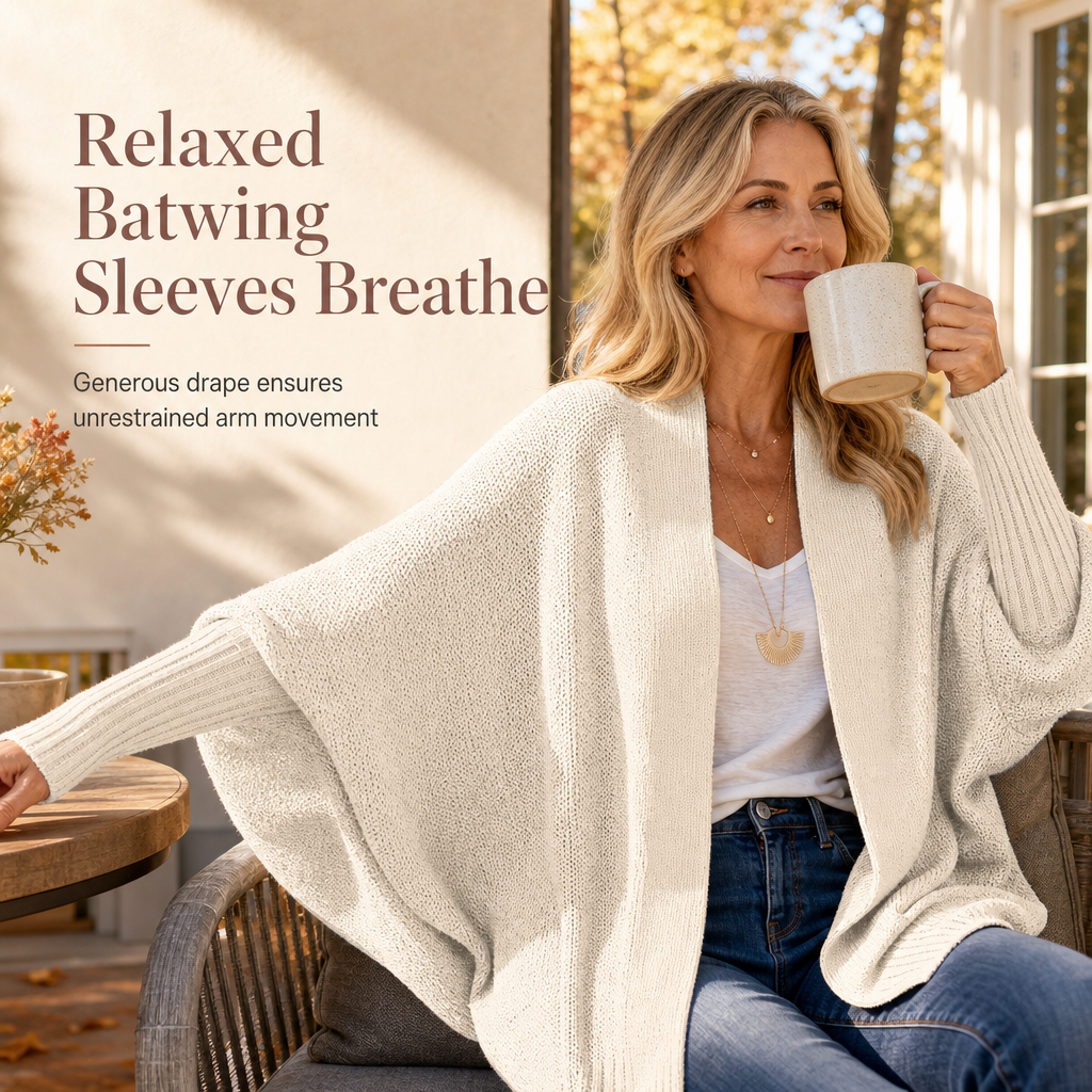 💖 Women's Loose Knit Cardigan – Flattering Shape, Easy to Layer ✨