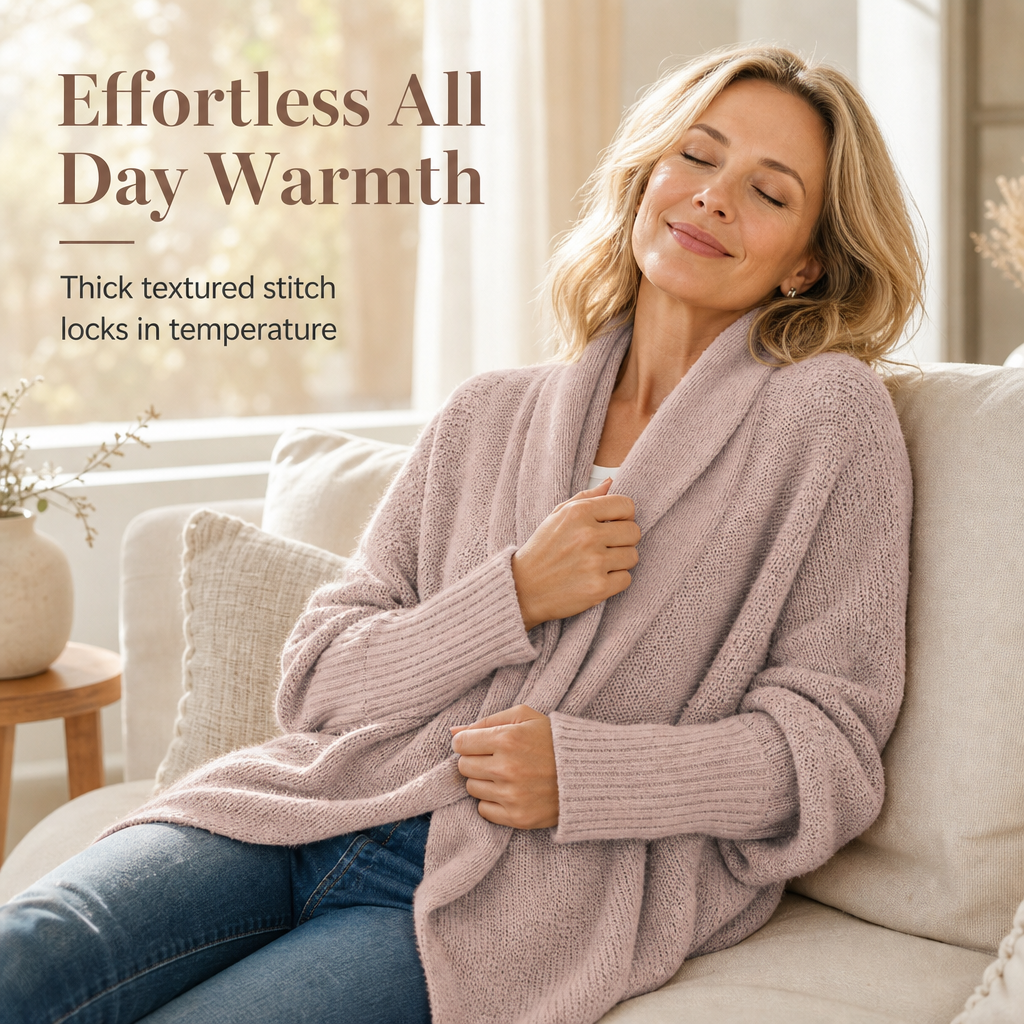 💖 Women's Loose Knit Cardigan – Flattering Shape, Easy to Layer ✨