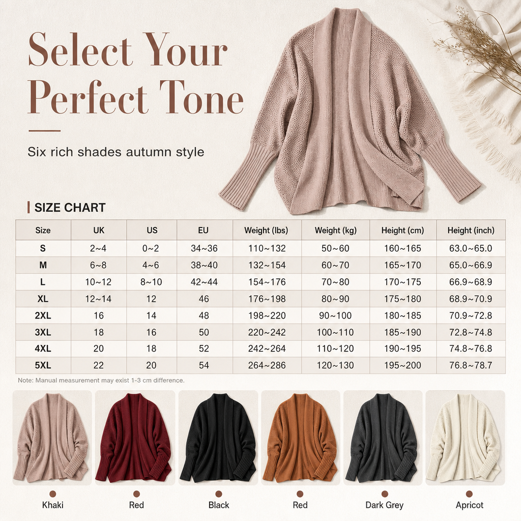 💖 Women's Loose Knit Cardigan – Flattering Shape, Easy to Layer ✨