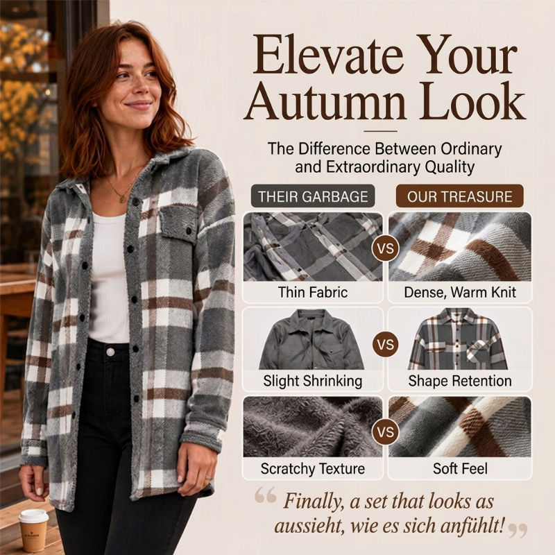 ☁️Comfortable & Lightweight, Layer-Friendly🧥 Women's Color-Blocked Plaid Outerwear – Lightweight Fabric | Easy Layering, Everyday Practicality ✨