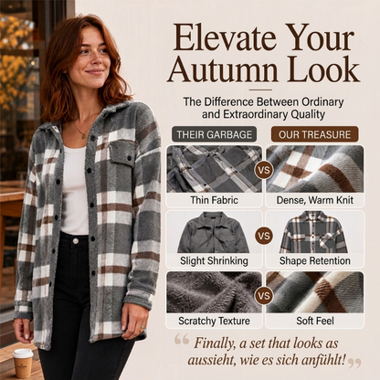 ☁️Comfortable & Lightweight, Layer-Friendly🧥 Women's Color-Blocked Plaid Outerwear – Lightweight Fabric | Easy Layering, Everyday Practicality ✨