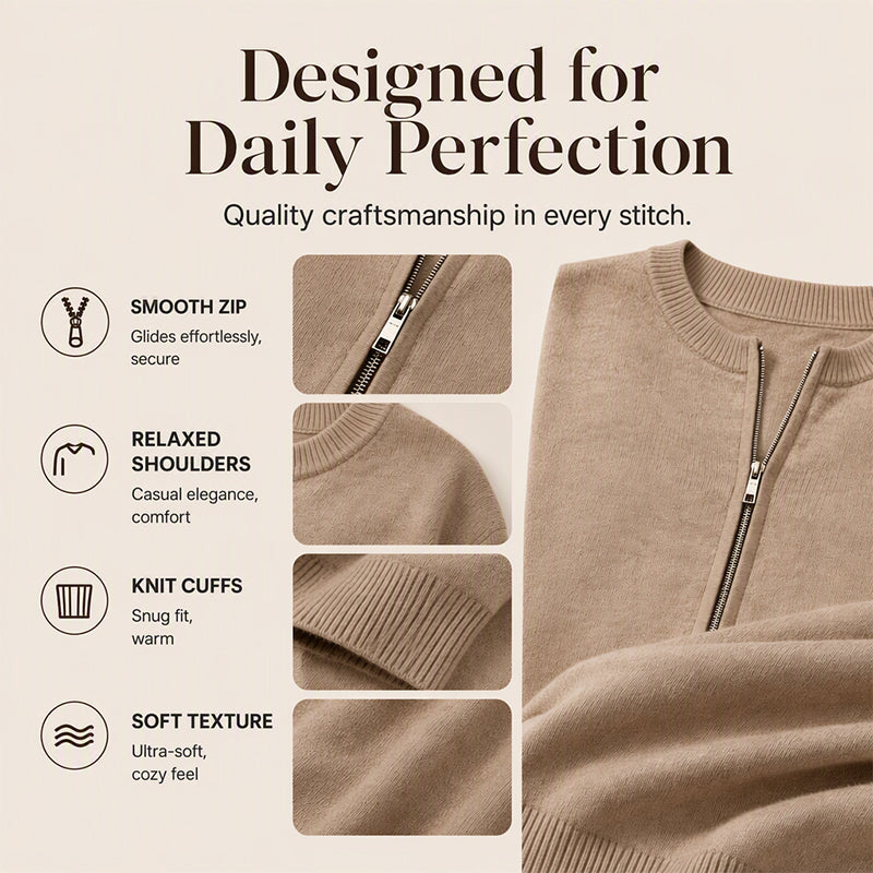 ☁️Soft Knit, Cozy Warmth🧶 Women's Casual Zip-Up Knit Jacket – Skin-Friendly & Warm ✨