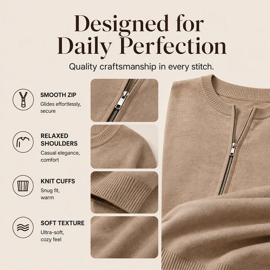 ☁️Soft Knit, Cozy Warmth🧶 Women's Casual Zip-Up Knit Jacket – Skin-Friendly & Warm ✨