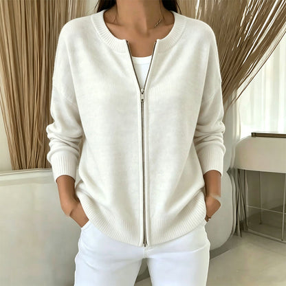 ☁️Soft Knit, Cozy Warmth🧶 Women's Casual Zip-Up Knit Jacket – Skin-Friendly & Warm ✨