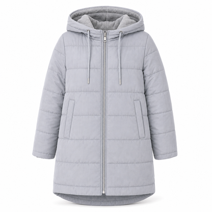🧥Thick Cotton Warmth, Long-Line Heat❄️ Women's Hooded Padded Coat – Thick Filling & Long Drape | Fall & Winter Warmth, Slim Fit ✨