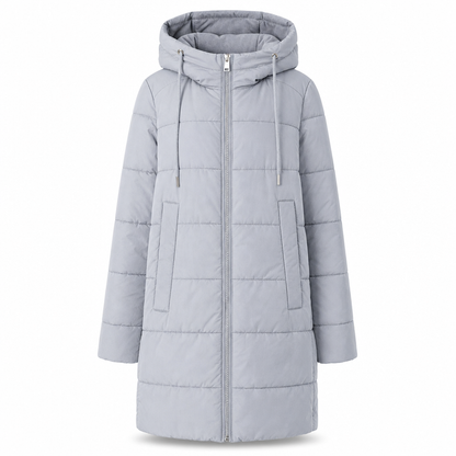 🧥Thick Cotton Warmth, Long-Line Heat❄️ Women's Hooded Padded Coat – Thick Filling & Long Drape | Fall & Winter Warmth, Slim Fit ✨