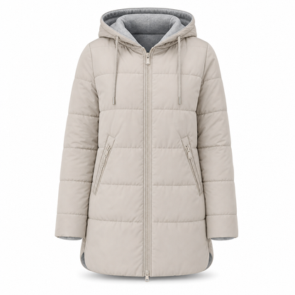 🧥Thick Cotton Warmth, Long-Line Heat❄️ Women's Hooded Padded Coat – Thick Filling & Long Drape | Fall & Winter Warmth, Slim Fit ✨