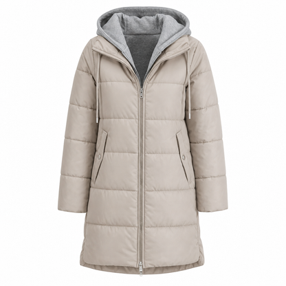 🧥Thick Cotton Warmth, Long-Line Heat❄️ Women's Hooded Padded Coat – Thick Filling & Long Drape | Fall & Winter Warmth, Slim Fit ✨