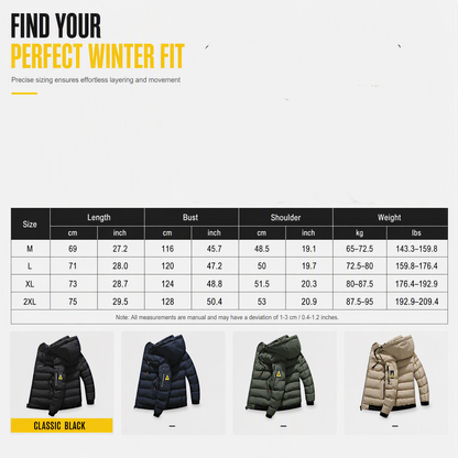 🔥Triple-Layer Thermal Lock, Severe Cold Warmth❄️ Men's Hooded Reversible Warm Coat – Thick Padding, Windproof & Cold-Resistant ✨