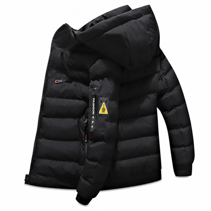 🔥Triple-Layer Thermal Lock, Severe Cold Warmth❄️ Men's Hooded Reversible Warm Coat – Thick Padding, Windproof & Cold-Resistant ✨
