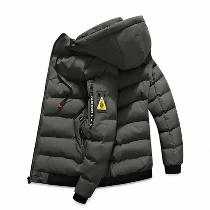 🔥Triple-Layer Thermal Lock, Severe Cold Warmth❄️ Men's Hooded Reversible Warm Coat – Thick Padding, Windproof & Cold-Resistant ✨
