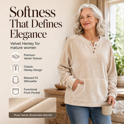 ✨Golden Velvet, Soft Touch & Skin-Friendly – Women's Sweatshirt, Everyday Comfort ✨
