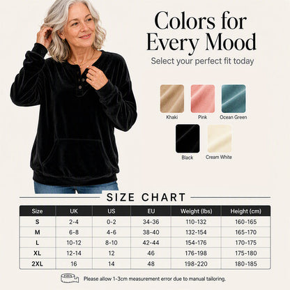 ✨Golden Velvet, Soft Touch & Skin-Friendly – Women's Sweatshirt, Everyday Comfort ✨