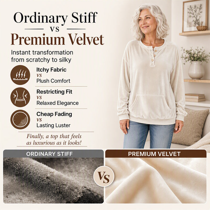 ✨Golden Velvet, Soft Touch & Skin-Friendly – Women's Sweatshirt, Everyday Comfort ✨