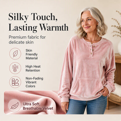 ✨Golden Velvet, Soft Touch & Skin-Friendly – Women's Sweatshirt, Everyday Comfort ✨