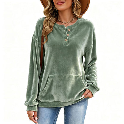 ✨Golden Velvet, Soft Touch & Skin-Friendly – Women's Sweatshirt, Everyday Comfort ✨