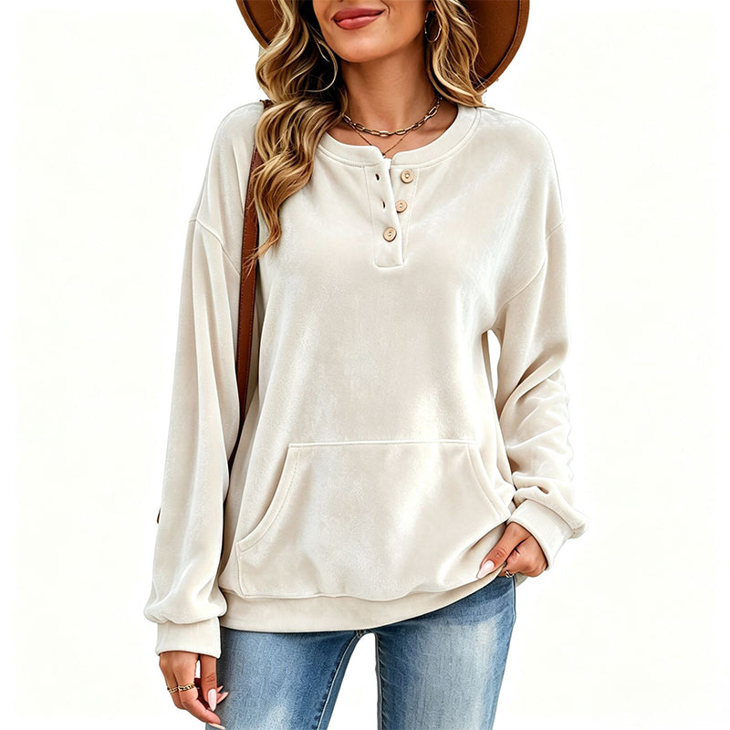 ✨Golden Velvet, Soft Touch & Skin-Friendly – Women's Sweatshirt, Everyday Comfort ✨
