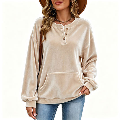 ✨Golden Velvet, Soft Touch & Skin-Friendly – Women's Sweatshirt, Everyday Comfort ✨
