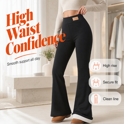 ✨Slimming & Lifting, Flare Silhouette – Women's Plush-Lined Flare Leggings, Elongates Legs ✨