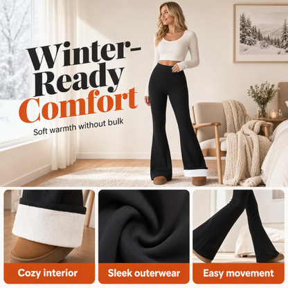 ✨Slimming & Lifting, Flare Silhouette – Women's Plush-Lined Flare Leggings, Elongates Legs ✨