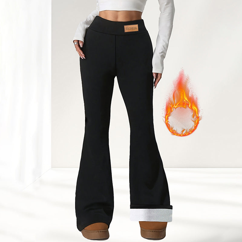 ✨Slimming & Lifting, Flare Silhouette – Women's Plush-Lined Flare Leggings, Elongates Legs ✨