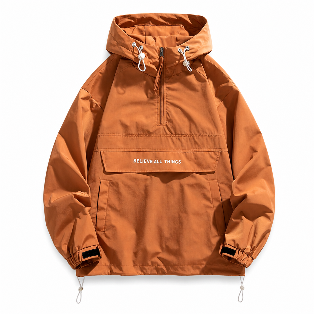 🌬️Windproof & Heat-Locking, Outdoor Protection – Men's Hooded Hiking Windbreaker Jacket ✨