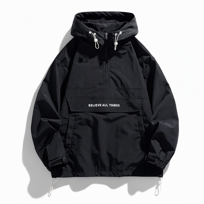🌬️Windproof & Heat-Locking, Outdoor Protection – Men's Hooded Hiking Windbreaker Jacket ✨
