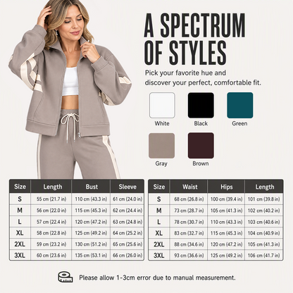 🏃‍♀️Light Sporty Comfort, Everyday Ease – Women's Stripe Sporty 2-Piece Set ✨