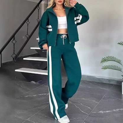 🏃‍♀️Light Sporty Comfort, Everyday Ease – Women's Stripe Sporty 2-Piece Set ✨