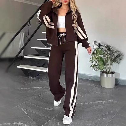 🏃‍♀️Light Sporty Comfort, Everyday Ease – Women's Stripe Sporty 2-Piece Set ✨