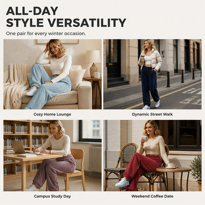 ❄️Fleece-Lined Warmth, Straight & Comfortable👖 Women's Fleece-Lined Straight Pants – Warm Lining, Soft & Skin-Friendly ✨