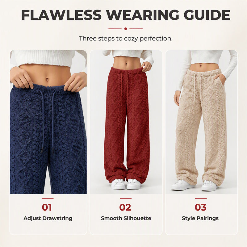 ❄️Fleece-Lined Warmth, Straight & Comfortable👖 Women's Fleece-Lined Straight Pants – Warm Lining, Soft & Skin-Friendly ✨