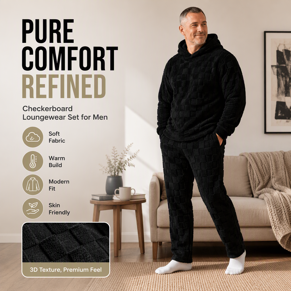 ☁️Comfortable & Relaxed, Everyday Casual – Men's Hooded Sweatshirt & Sweatpants Set ✨