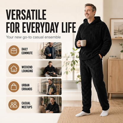 ☁️Comfortable & Relaxed, Everyday Casual – Men's Hooded Sweatshirt & Sweatpants Set ✨
