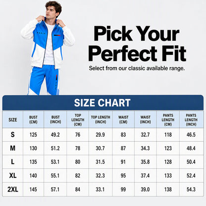 ☁️Comfortable & Adjustable, Everyday Versatile – Men's Colorblock Zip-Up Jacket & Drawstring Pants Set ✨
