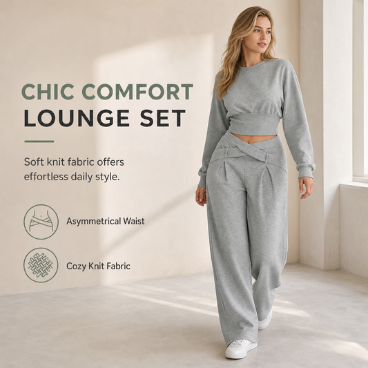 ☁️Loose & Comfortable, Home Relaxation – Women's Stretch Knit Lounge Set ✨