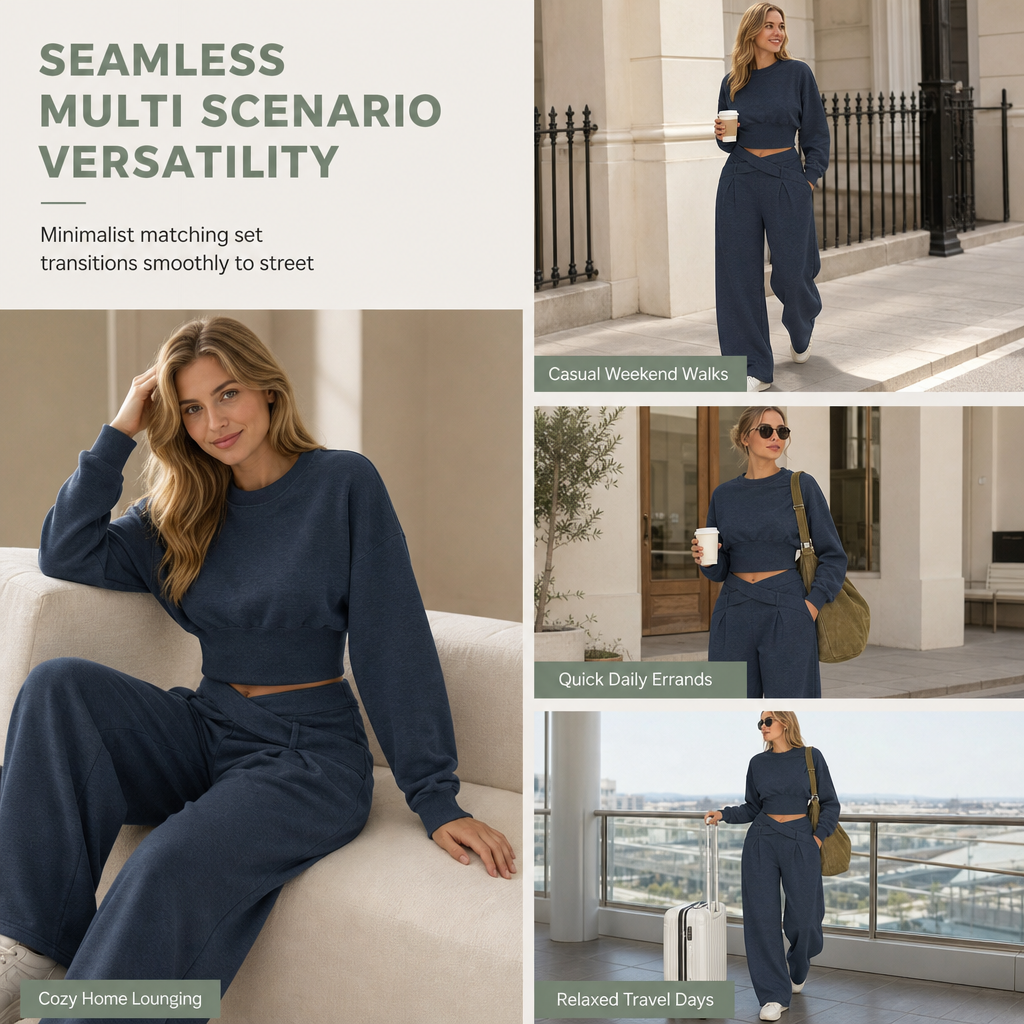 ☁️Loose & Comfortable, Home Relaxation – Women's Stretch Knit Lounge Set ✨