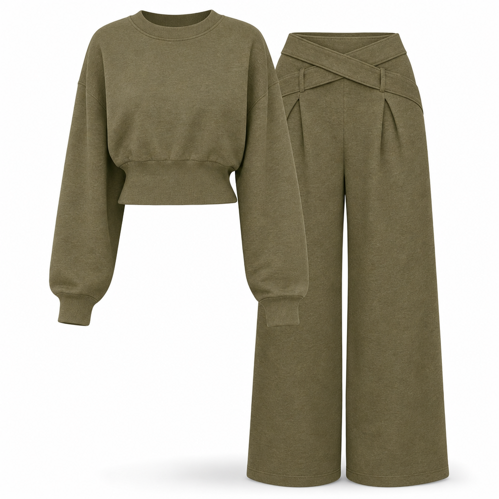 ☁️Loose & Comfortable, Home Relaxation – Women's Stretch Knit Lounge Set ✨
