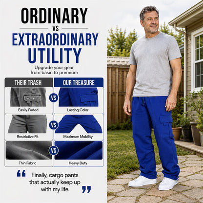 👖Casual & Versatile, Everyday Wear – Men's Drawstring Cargo Pants, Effortless Style ✨