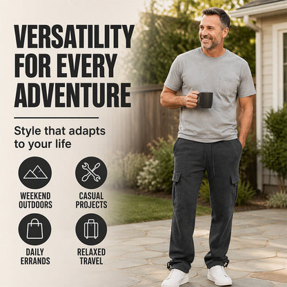 👖Casual & Versatile, Everyday Wear – Men's Drawstring Cargo Pants, Effortless Style ✨