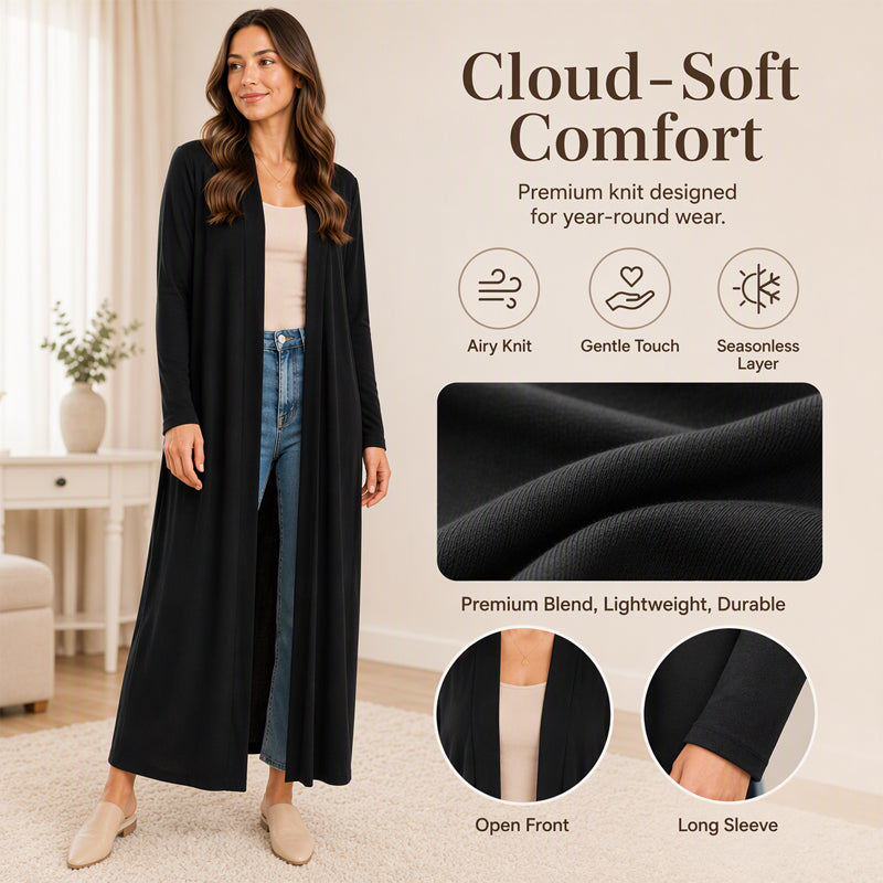 🧥Open Front & Versatile, Layer-Friendly – Women's Maxi Long Cardigan ✨