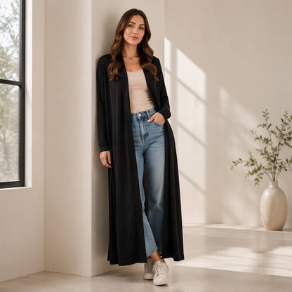 🧥Open Front & Versatile, Layer-Friendly – Women's Maxi Long Cardigan ✨