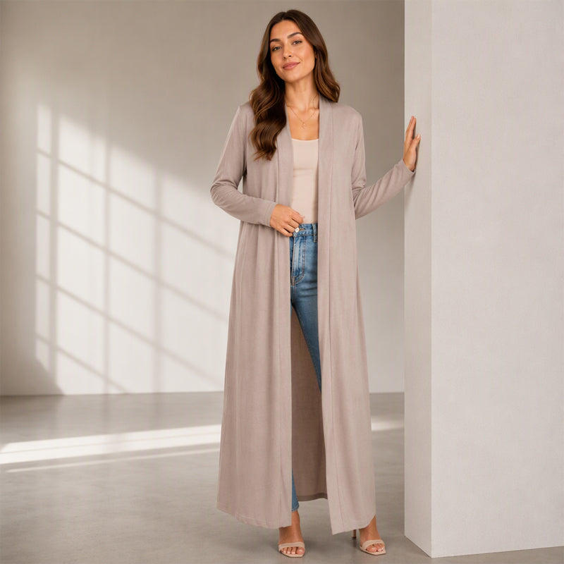 🧥Open Front & Versatile, Layer-Friendly – Women's Maxi Long Cardigan ✨