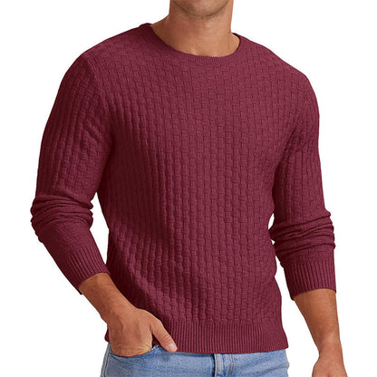 👔Minimalist & Stylish, Fall & Winter Layering – Men's Casual Crew Neck Knitted Sweater ✨
