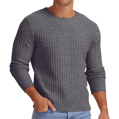 👔Minimalist & Stylish, Fall & Winter Layering – Men's Casual Crew Neck Knitted Sweater ✨