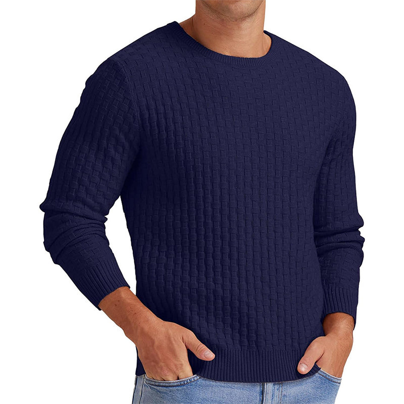 👔Minimalist & Stylish, Fall & Winter Layering – Men's Casual Crew Neck Knitted Sweater ✨