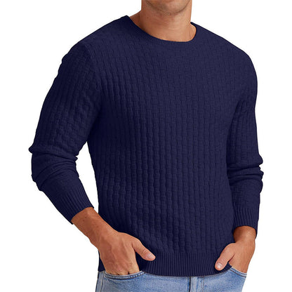 👔Minimalist & Stylish, Fall & Winter Layering – Men's Casual Crew Neck Knitted Sweater ✨